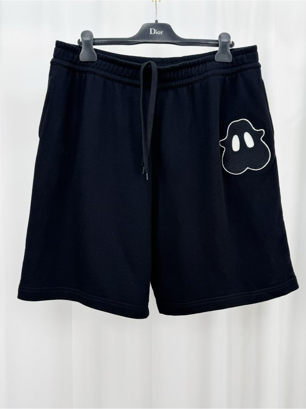 Steal Burberry Black Athletic Logo Patch Cotton Shorts